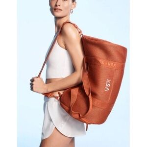 Victoria’s Secret VSX orange mesh gym duffel bag